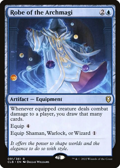 Robe of the Archmagi, carta Magic di tipo Artifact — Equipment illustrata da Dallas Williams