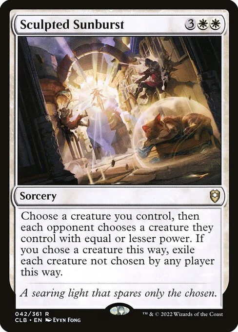 Sculpted Sunburst, carta Magic di tipo Sorcery illustrata da Evyn Fong