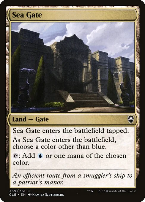 Sea Gate, carta Magic di tipo Land — Gate illustrata da Kamila Szutenberg