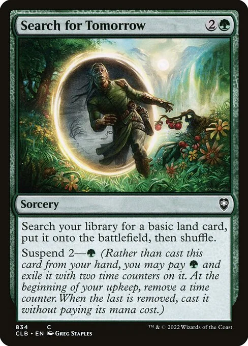 Search for Tomorrow, carta Magic di tipo Sorcery illustrata da Greg Staples
