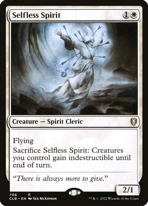 Selfless Spirit, carta Magic di tipo Creature — Spirit Cleric illustrata da Seb McKinnon