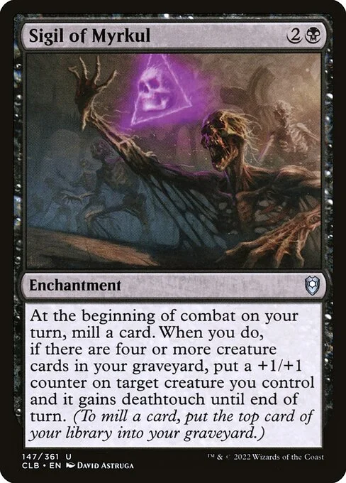 Sigil of Myrkul, carta Magic di tipo Enchantment illustrata da David Astruga