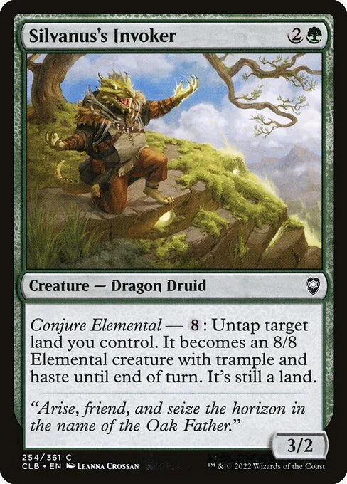 Silvanus's Invoker, carta Magic di tipo Creature — Dragon Druid illustrata da Leanna Crossan