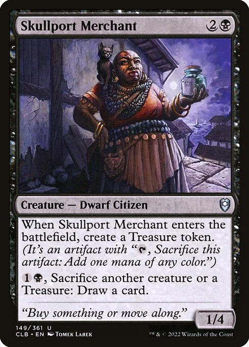 Skullport Merchant, carta Magic di tipo Creature — Dwarf Citizen illustrata da Tomek Larek