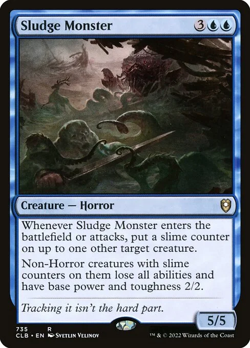 Sludge Monster, carta Magic di tipo Creature — Horror illustrata da Svetlin Velinov