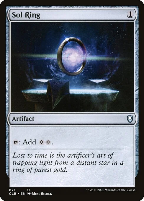 Sol Ring, carta Magic di tipo Artifact illustrata da Mike Bierek