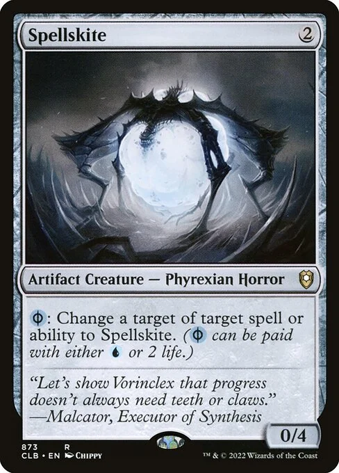 Spellskite, carta Magic di tipo Artifact Creature — Phyrexian Horror illustrata da Chippy