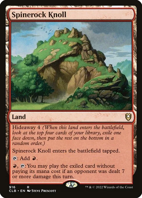 Spinerock Knoll, carta Magic di tipo Land illustrata da Steve Prescott