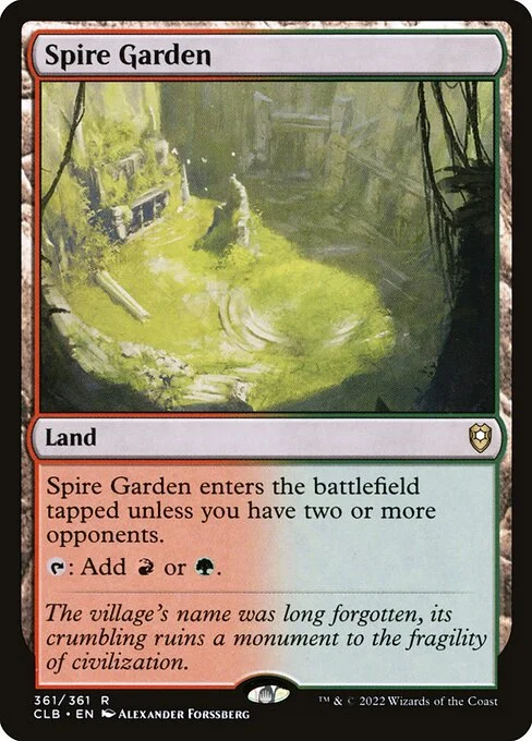 Spire Garden, carta Magic di tipo Land illustrata da Alexander Forssberg