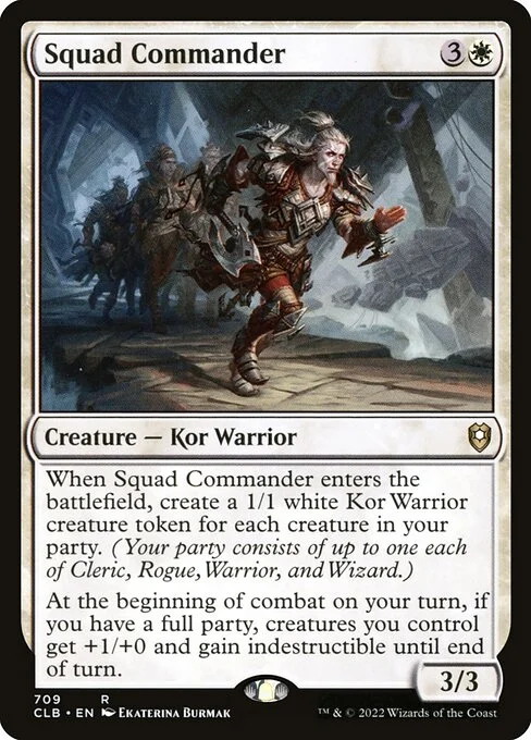 Squad Commander, carta Magic di tipo Creature — Kor Warrior illustrata da Ekaterina Burmak