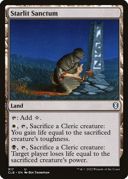 Starlit Sanctum, carta Magic di tipo Land illustrata da Ben Thompson