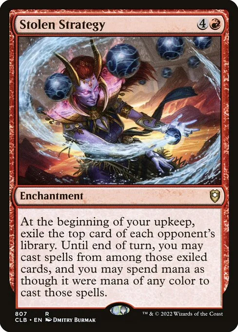 Stolen Strategy, carta Magic di tipo Enchantment illustrata da Dmitry Burmak