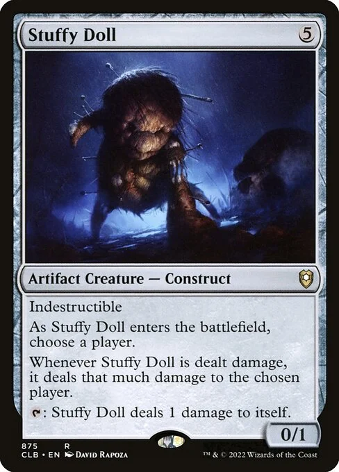 Stuffy Doll, carta Magic di tipo Artifact Creature — Construct illustrata da David Rapoza