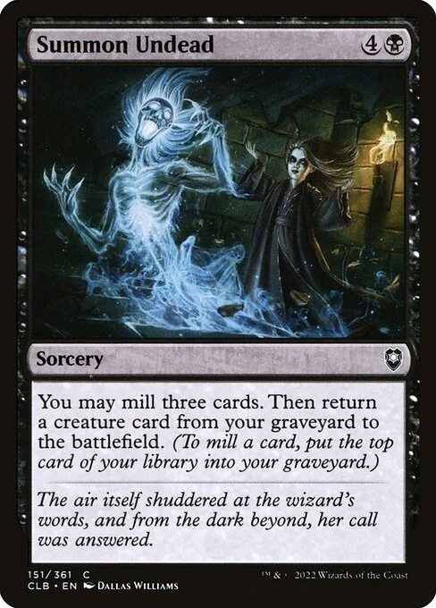 Summon Undead, carta Magic di tipo Sorcery illustrata da Dallas Williams