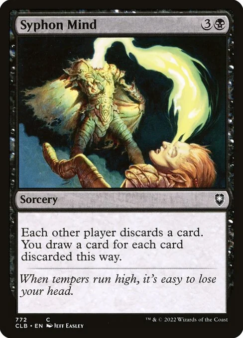Syphon Mind, carta Magic di tipo Sorcery illustrata da Jeff Easley
