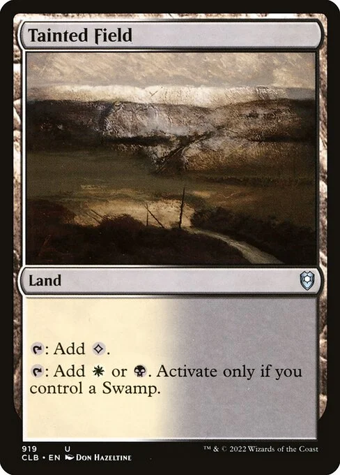 Tainted Field, carta Magic di tipo Land illustrata da Don Hazeltine