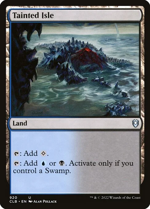 Tainted Isle, carta Magic di tipo Land illustrata da Alan Pollack