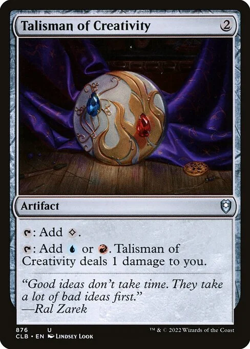 Talisman of Creativity, carta Magic di tipo Artifact illustrata da Lindsey Look