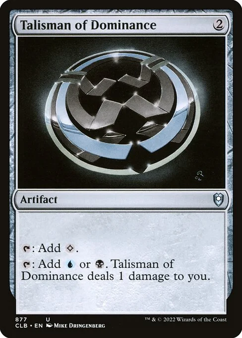 Talisman of Dominance, carta Magic di tipo Artifact illustrata da Mike Dringenberg