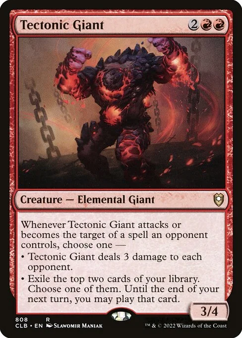 Tectonic Giant, carta Magic di tipo Creature — Elemental Giant illustrata da Slawomir Maniak