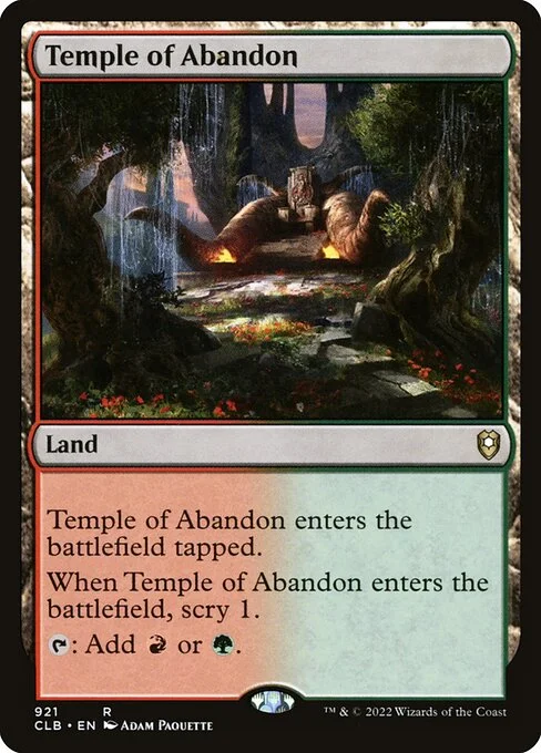 Temple of Abandon, carta Magic di tipo Land illustrata da Adam Paquette