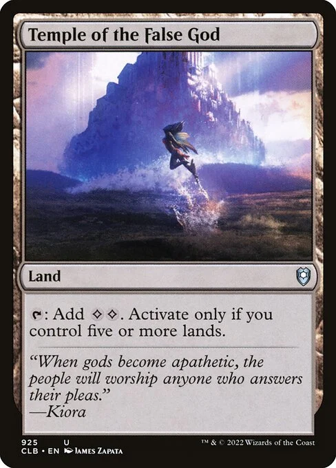 Temple of the False God, carta Magic di tipo Land illustrata da James Zapata