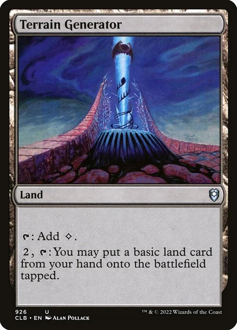 Terrain Generator, carta Magic di tipo Land illustrata da Alan Pollack