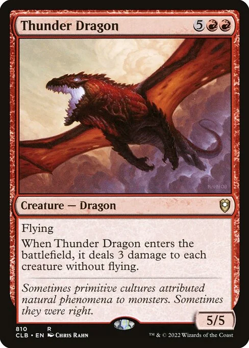 Thunder Dragon, carta Magic di tipo Creature — Dragon illustrata da Chris Rahn