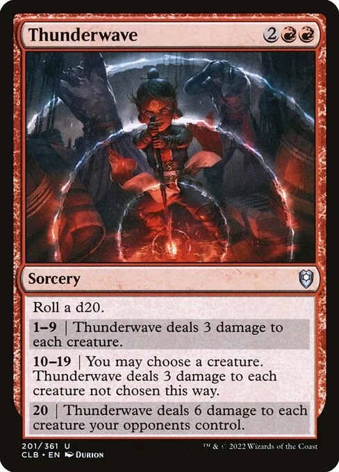 Thunderwave, carta Magic di tipo Sorcery illustrata da Durion