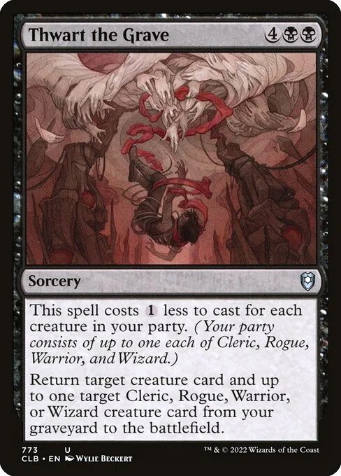 Thwart the Grave, carta Magic di tipo Sorcery illustrata da Wylie Beckert