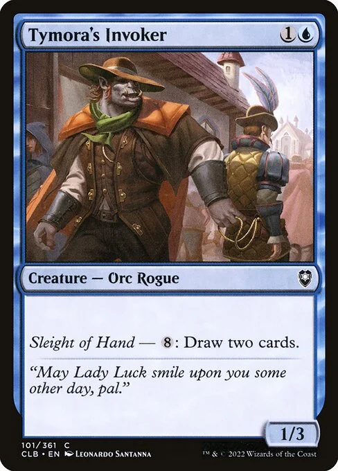 Tymora's Invoker, carta Magic di tipo Creature — Orc Rogue illustrata da Leonardo Santanna