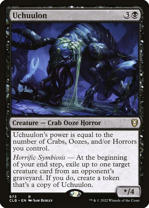 Uchuulon, carta Magic di tipo Creature — Crab Ooze Horror illustrata da Sam Burley