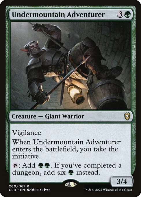 Undermountain Adventurer, carta Magic di tipo Creature — Giant Warrior illustrata da Michal Ivan