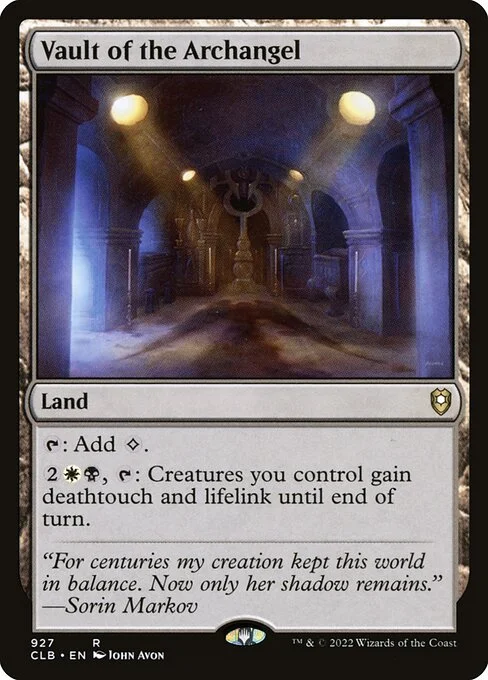 Vault of the Archangel, carta Magic di tipo Land illustrata da John Avon