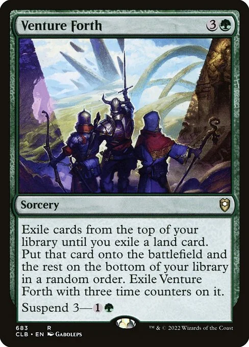 Venture Forth, carta Magic di tipo Sorcery illustrata da Gaboleps