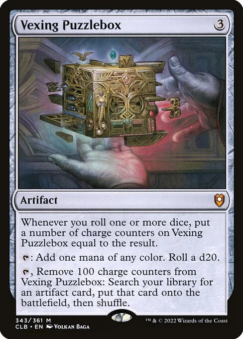 Vexing Puzzlebox, carta Magic di tipo Artifact illustrata da Volkan Baǵa