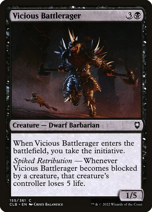 Vicious Battlerager, carta Magic di tipo Creature — Dwarf Barbarian illustrata da Cristi Balanescu