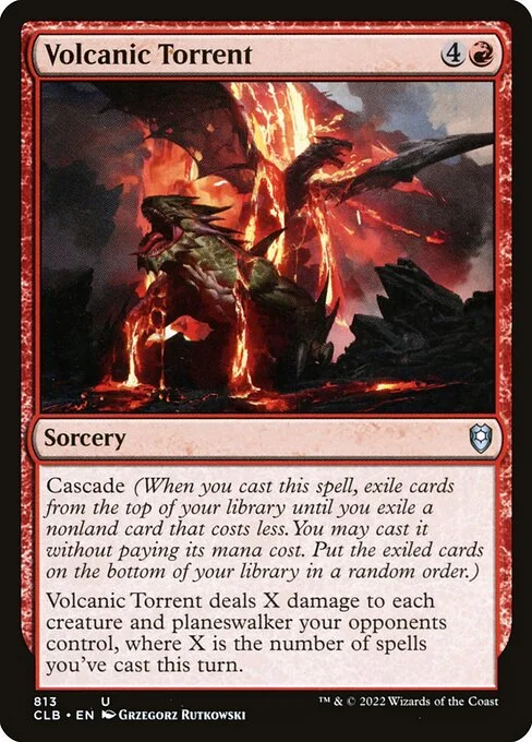 Volcanic Torrent, carta Magic di tipo Sorcery illustrata da Grzegorz Rutkowski