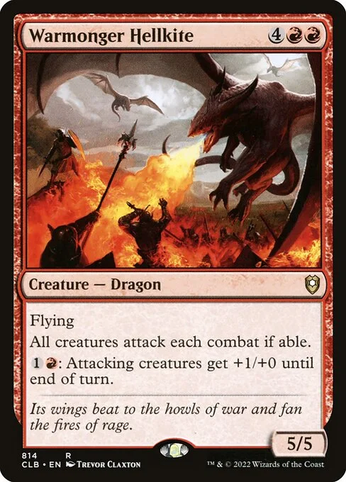 Warmonger Hellkite, carta Magic di tipo Creature — Dragon illustrata da Trevor Claxton