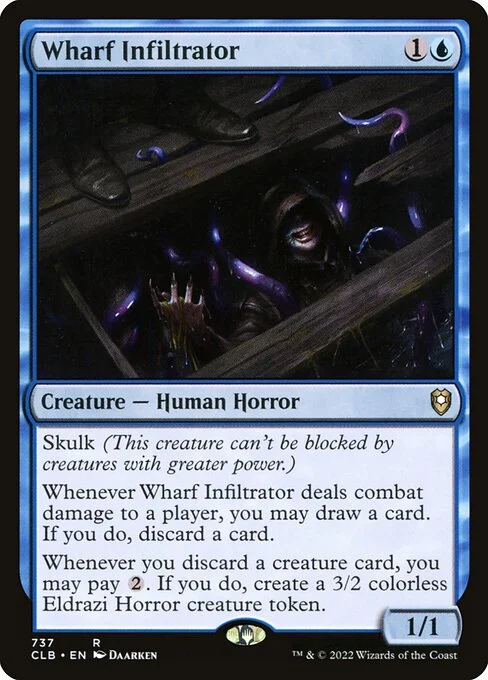 Wharf Infiltrator, carta Magic di tipo Creature — Human Horror illustrata da Daarken