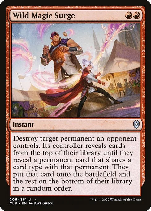 Wild Magic Surge, carta Magic di tipo Instant illustrata da Dave Greco