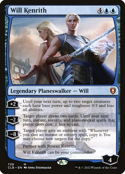 Will Kenrith, carta Magic di tipo Legendary Planeswalker — Will illustrata da Anna Steinbauer