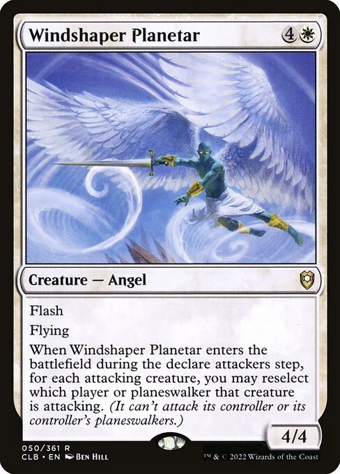 Windshaper Planetar, carta Magic di tipo Creature — Angel illustrata da Ben Hill