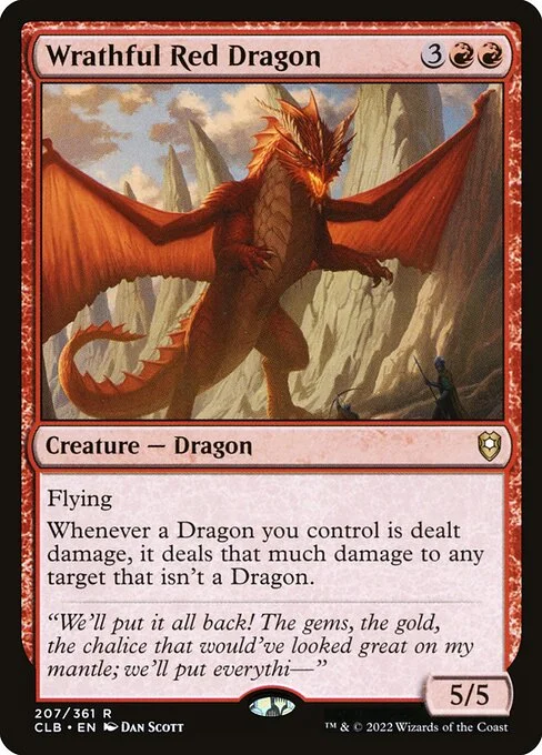 Wrathful Red Dragon, carta Magic di tipo Creature — Dragon illustrata da Dan Murayama Scott