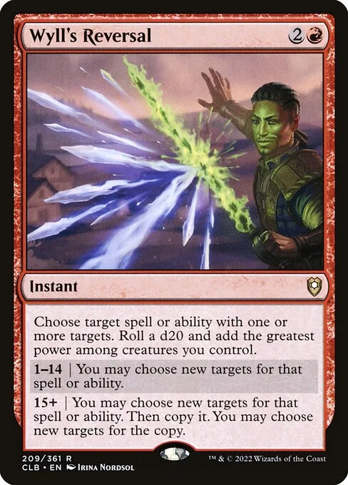 Wyll's Reversal, carta Magic di tipo Instant illustrata da Irina Nordsol