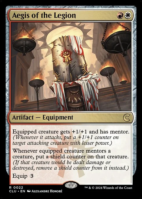 Aegis of the Legion, carta Magic di tipo Artifact — Equipment illustrata da Alexandre Honoré