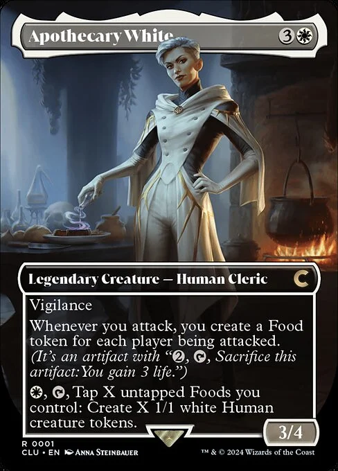 Apothecary White, carta Magic di tipo Legendary Creature — Human Cleric illustrata da Anna Steinbauer