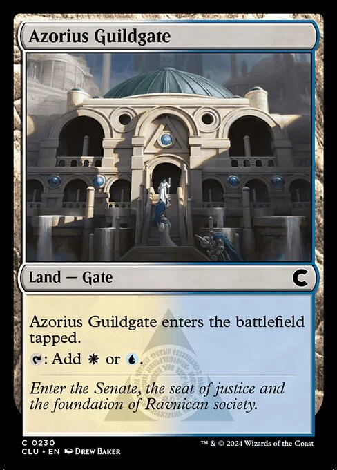 Azorius Guildgate, carta Magic di tipo Land — Gate illustrata da Drew Baker
