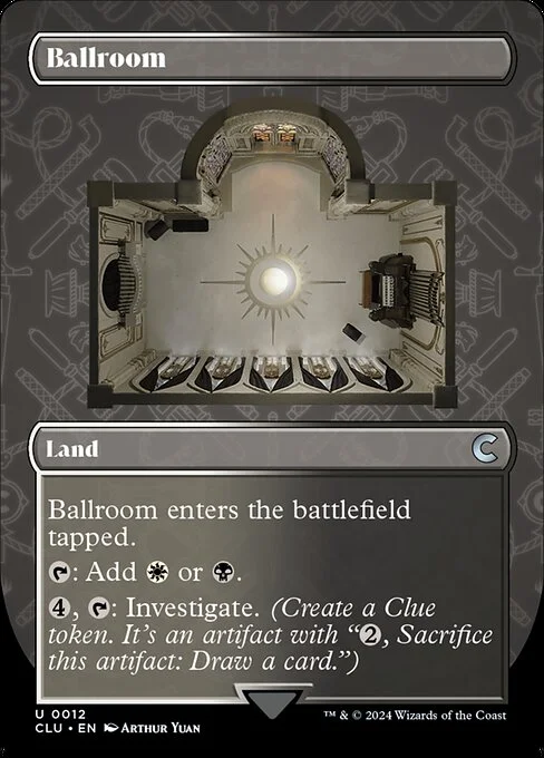 Ballroom, carta Magic di tipo Land illustrata da Arthur Yuan