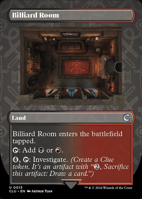 Billiard Room, carta Magic di tipo Land illustrata da Arthur Yuan